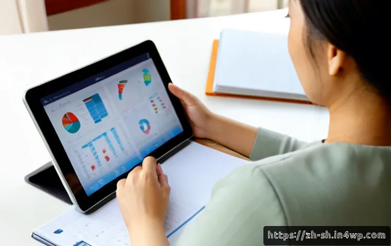 지식 갭을 이해하기 위한 기본 원칙 - Photorealistic educational scene of a middle-aged Asian woman at a clean home office desk, comparing...